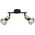 Lampa sufitowa Globo Sufitowa lampa Xara 54802S-2AB z regulacją czarna mosiądz