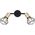 Lampa sufitowa Globo Sufitowa lampa Xara 54802S-2AB z regulacją czarna mosiądz