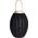 Home Styling Collection Lampion latarnia ze szklanym wkładem czarny ogrodowy dekoracyjny 39,5x25 cm