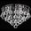 Lampa sufitowa VEN Plafon LAMPA sufitowa VEN P-E 1437/3-35 glamour OPRAWA kaskada z kryształkami crystal przezroczysta