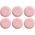 Mondex ROSE&TULIPANI CONCERTO FUSE ROSA Zestaw 6 talerzy obiadowych 27 cm