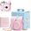 LoveInstant Zestaw 2w1 Futerał Etui Case Do Fuji Instax Mini 12 + Album Na 64 Zdjęcia / Różowy