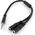 Kabel StarTech Jack 3.5mm - Jack 3.5mm x2 0.2m czarny (MUYHSMFF)