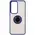Bizon Case Hybrid Ring Oppo Reno 12 smoky with a navy blue frame