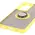 Bizon Case Hybrid Ring Oppo Reno 12 Pro smoky with a yellow frame