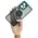 Bizon Case Hybrid Ring Xiaomi Redmi Note 12 Pro+ 5G smoky with a dark green frame