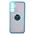 Bizon Case Hybrid Ring Samsung Galaxy A24 4G smoky with a light blue frame