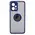 Bizon Case Hybrid Ring Xiaomi Poco X5 / Redmi Note 12 5G smoky with a navy blue frame
