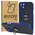 Bizon Case Hybrid Ring Apple iPhone 15 Plus smoky with a navy blue frame