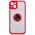 Bizon Case Hybrid Ring Apple iPhone 15 Plus smoky with a red frame