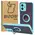 Bizon Case Hybrid Ring Motorola Moto G14 smoky with a light blue frame