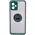Bizon Case Hybrid Ring Motorola Moto G14 smoky with a dark green frame
