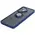 Bizon Case Hybrid Ring Xiaomi Poco F6 smoky with a navy blue frame