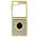 Bizon Case Hybrid Ring Samsung Galaxy Z Flip6 smoky with a yellow frame