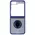 Bizon Case Hybrid Ring Samsung Galaxy Z Flip6 smoky with a navy blue frame