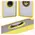 Bizon Case Hybrid Ring Motorola Edge 50 Fusion smoky with a yellow frame