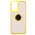 Bizon Case Hybrid Ring Motorola Moto G35 5G smoky with a yellow frame