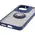 Bizon Case Hybrid Ring Motorola Edge 50 Neo smoky with a navy blue frame