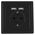 Lanberg Gniazdo podtynkowe 230V pojedyncze + 2x USB 2.1A schuko czarne -AC-WS01-USB2-F-B