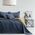 AmeliaHome Narzuta pikowana SOFTA, Granatowy+miodowy, Mikrofibra, 240x260 cm, Ameliahome