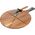 Deska do krojenia Excellent Houseware Deska do pizzy drewniana okrągła z nożem 30 cm 2 el.