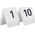 Securit Bordsskit Securit No. 1-10 5x4x5 cm Acrylic Hvid, 10 pcs/ps - (10 τμχ) 14170111 8718226498113