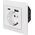 LogiLink PA0262 gniazdko elektryczne CEE 7/3 + USB Biały