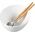 PORCELANOWA MISA 23cm DO SAŁATEK Z ŁYŻKAMI KLAUSBERG KB-7787 BIAŁA