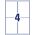 Avery Zweckform Avery Zweckform etykiety 99.1mm x 139mm, A4, białe, 1 etykieta, wodoodporny, pakowany po 25 szt., L7994-25, do drukarek laserowych