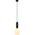 Lampa wisząca Italux Italux Aldeva PND-02340-1M-BK lampa wisząca zwis 1x40W E27 biała/czarna