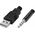 HP DHE-8001, s�uchawki z mikrofonem, przewodowaczarna, 2.0, pod�wietlona, 3.5 mm jack + USB