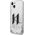 Karl Lagerfeld Etui Karl Lagerfeld Liquid Glitter Big KL HardCase do iPhone 14 srebrne