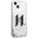 Karl Lagerfeld Etui Karl Lagerfeld Liquid Glitter Big KL HardCase do iPhone 14 srebrne