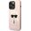 Karl Lagerfeld Etui Karl Lagerfeld KLHCP14LSLKHLP Apple iPhone 14 Pro hardcase różowy/pink Silicone Karl`s Head