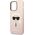 Karl Lagerfeld Etui Karl Lagerfeld KLHCP14LSLKHLP Apple iPhone 14 Pro hardcase różowy/pink Silicone Karl`s Head