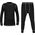 Thermal clothing set, 100% polyester, black, size L