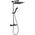 Shower system FERRO FRESCO SQUARE with thermostatic mixer, black