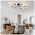 Lampa wisząca ECpower Żyrandol Lampa Wisząca 6 Pkt Światła Czarny Zd74f