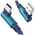 Kabel USB Hertz USB-A - USB-C 1 m Niebieski (KK21U)