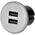 Orno Ładowarka 2XUSB 3,4A, wpuszczana w blat, srebrna