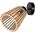 Kinkiet Orno DELOS kinkiet 1P E27, max.60W, czarny, drewno