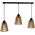 Lampa wisząca Orno DELOS 3P E27, lampa wisząca, max. 3x60W, czarna, drewno, listwa
