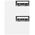 Orno NOEN USB x 2, podwójny port modułowy 45x45mm z ładowarką USB, 2,1A 5V DC, biały