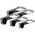 Orno NELA zestaw 5 lamp podszafkowych LED, 4x2W+7,5W, 4000K, z USB, czarny