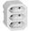 Orno Rozgałęźnik 3x2P euro, biały