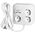 Orno Kwadratowa listwa zasilająca z ładowarką USB  3x2P+Z (Schuko), 2xUSB-A, kabel 3x1,5mm2, 1,4m