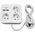 Orno Kwadratowa listwa zasilająca z ładowarką USB  3x2P+Z (Schuko), 2xUSB-A, kabel 3x1,5mm2, 1,4m