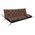 AIO FACTORY ZESTAW OGRODOWY 150x60x50CM + 2 PODUSZKI 42X42 CM BRĄZOWY