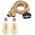 Lampa sufitowa ATL ZD151A Oprawa sufitowa 2x1m e27 sznur     jutowy