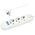 Blow 98-218# Przedłużacz sieciowy ps-350 3-gniazda 3xusb 5m biały 2x1mm